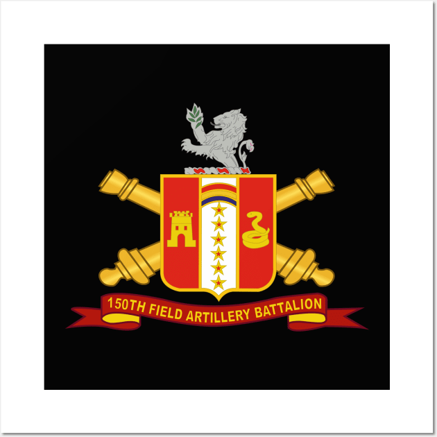 150th Field Artillery Battalion w Br - Ribbon Wall Art by twix123844